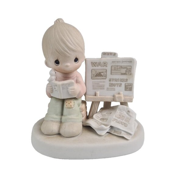 Precious Moments E-4723 Peace Amid The Storm Village Figurine Vintage - Picture 1 of 6